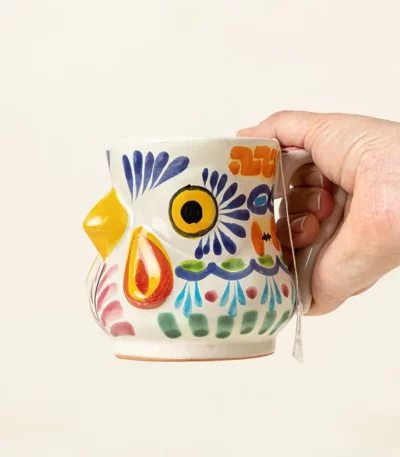 Majolica Rooster Mug
