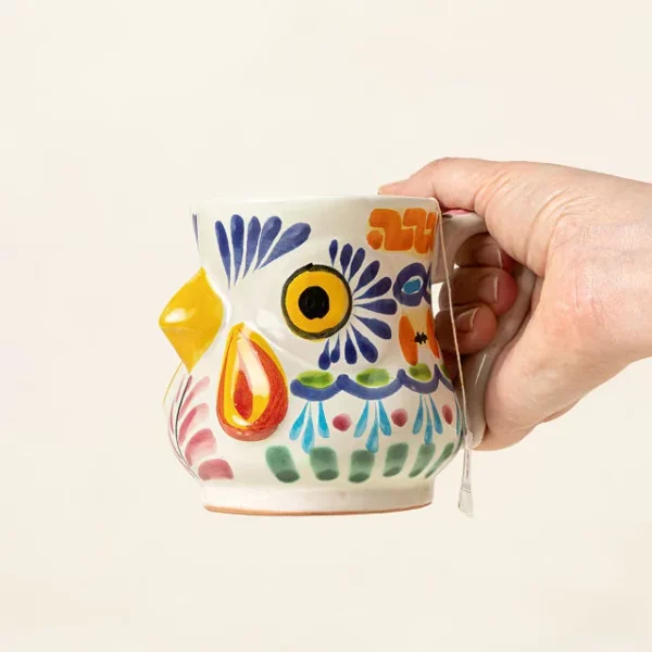Majolica Rooster Mug
