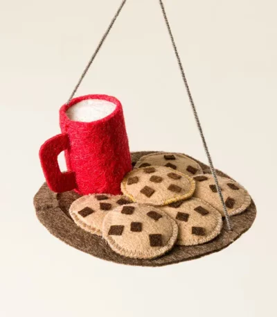 Milk & Cookies Felt Ornament