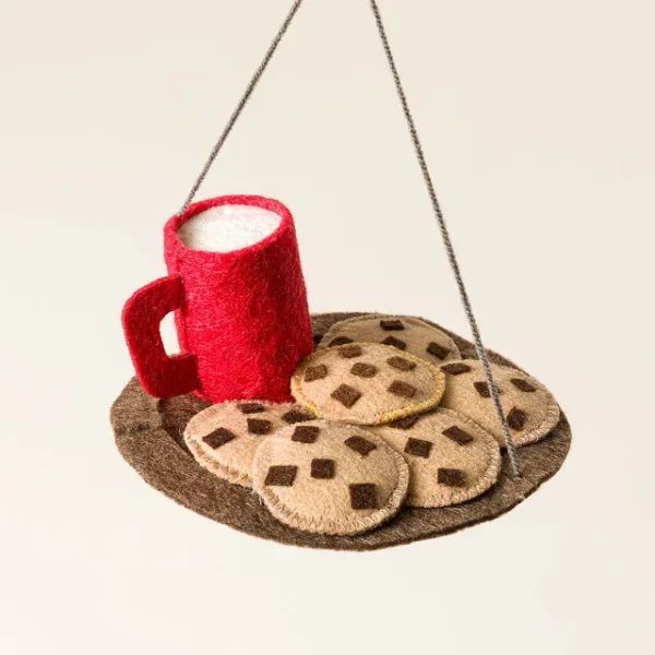 Milk & Cookies Felt Ornament