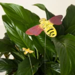 Momma And Baby Bee Enamel Garden Stakes