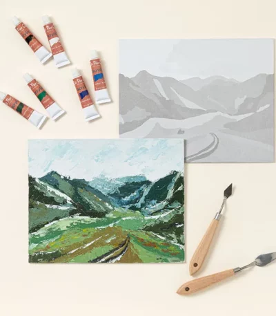 Peaceful Palette Knife Paint By Shadows Kit