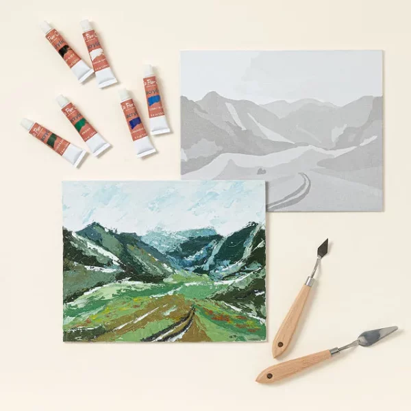 Peaceful Palette Knife Paint By Shadows Kit