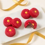 Poinsettia Chocolate Covered Cookies