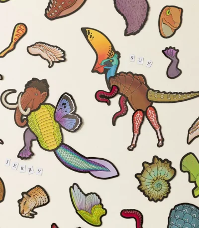 Prehistoric Construction Magnetic Fridge Game