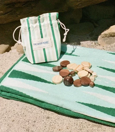 Premium Backgammon On The Beach Towel & Pieces