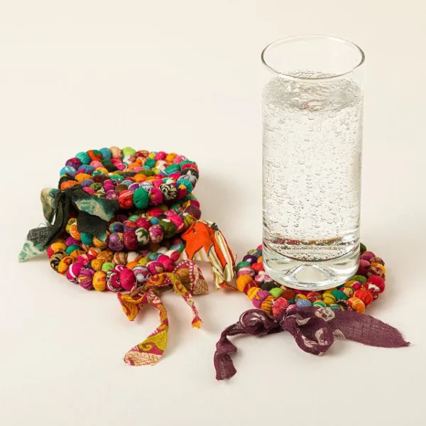 Repurposed Sari Rainbow Coaster