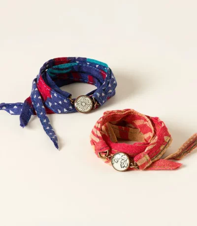 Repurposed Sari Wrap Bracelet