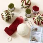 Set Of 4 Festive Ornaments Beginner Felt Kit 1