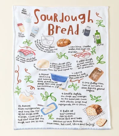 Sourdough Recipe Dish Towel