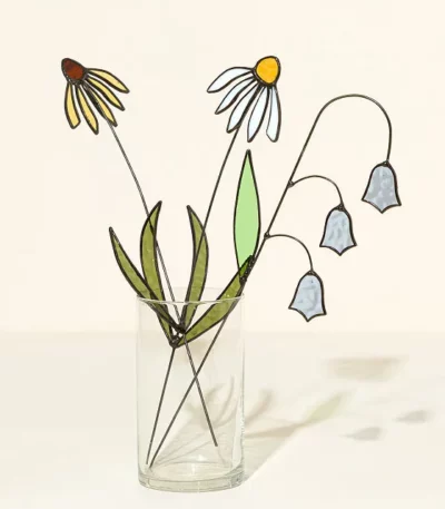 Stained Glass Floral Stem