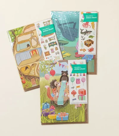 Sticker Scenes Playable Greeting Cards -3 Pack