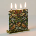 William Morris Bird Motif Flat Candle