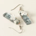 Winter Frost Stained Glass Earrings 1