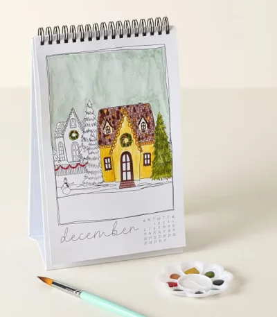 Year Of Guided Watercolor Painting Desk Calendar