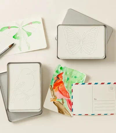 Birds & Butterflies Coloring Postcard Collection